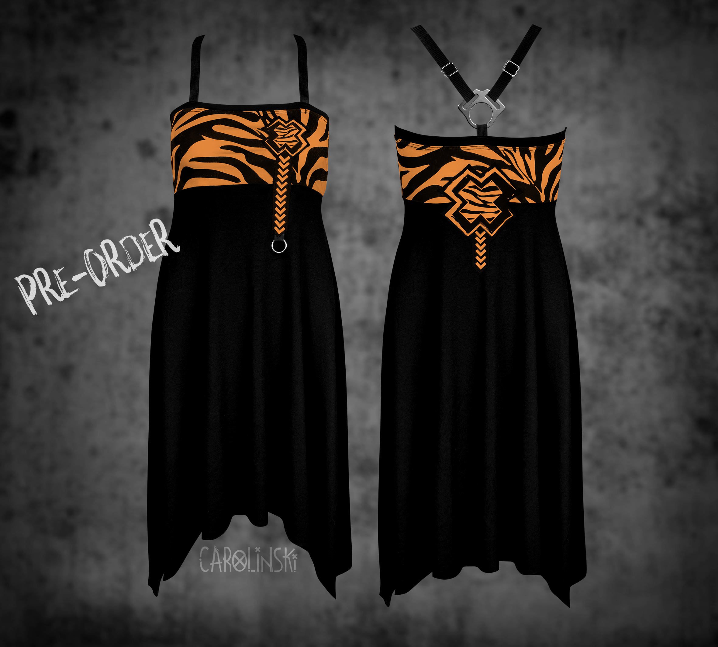 Crossback Dress - Zebra