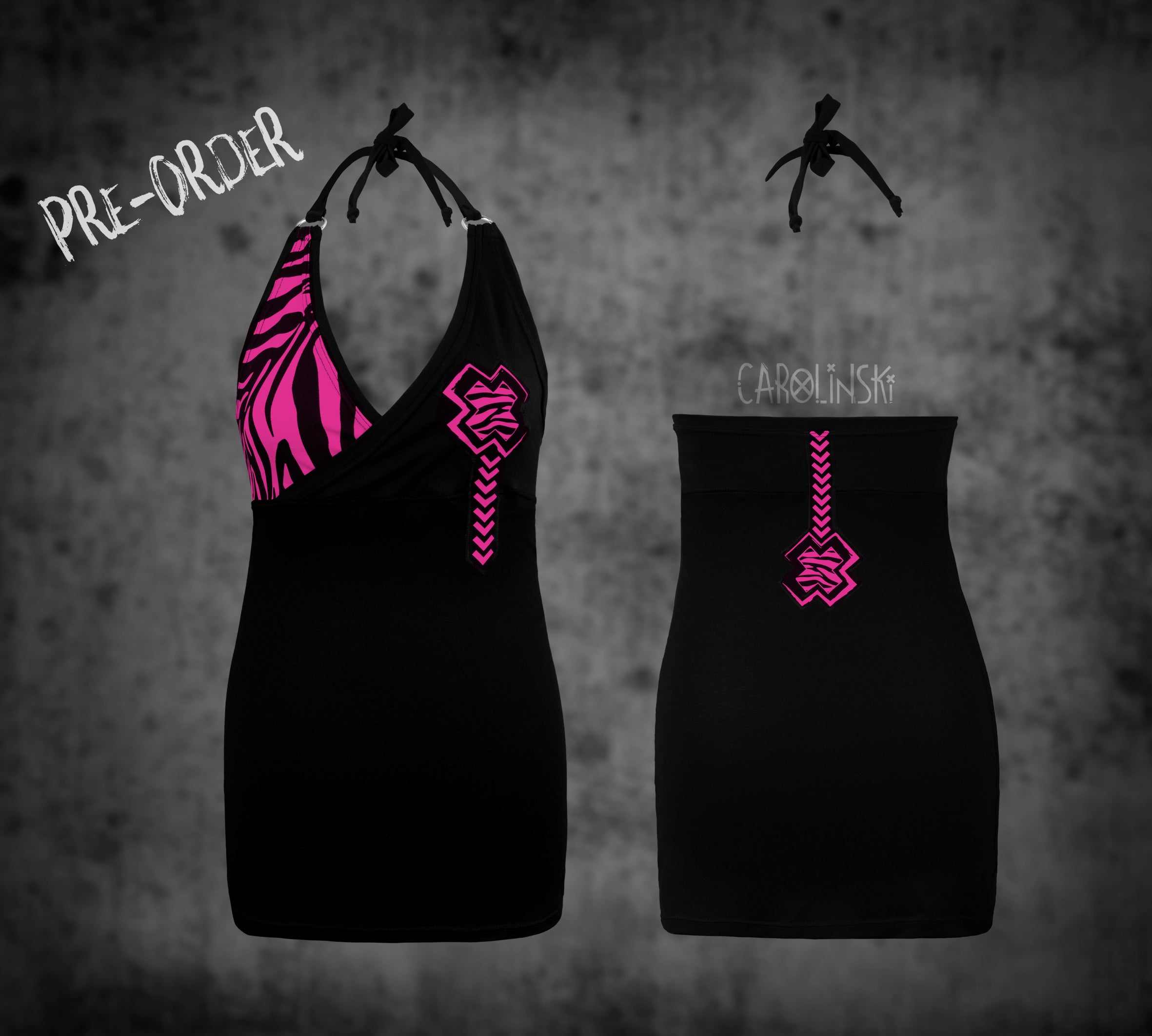 Neck holder top - zebra