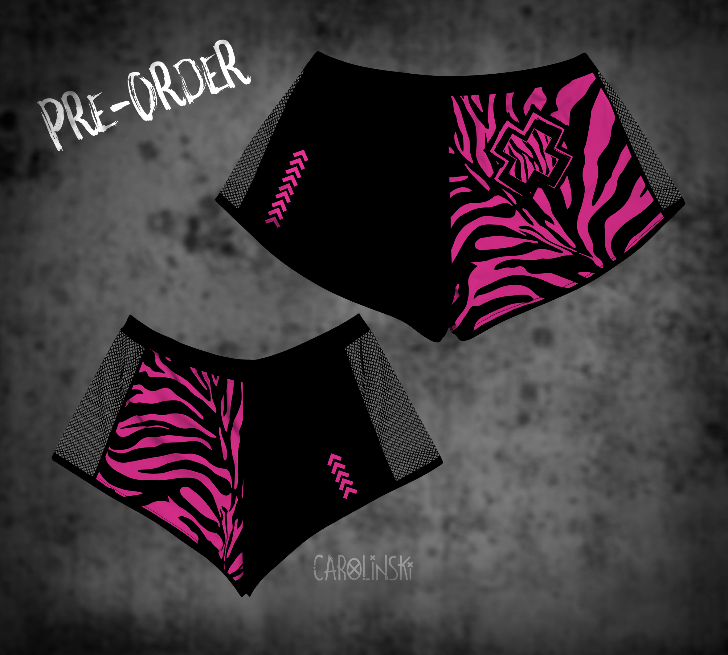 Split Shorts - Zebra
