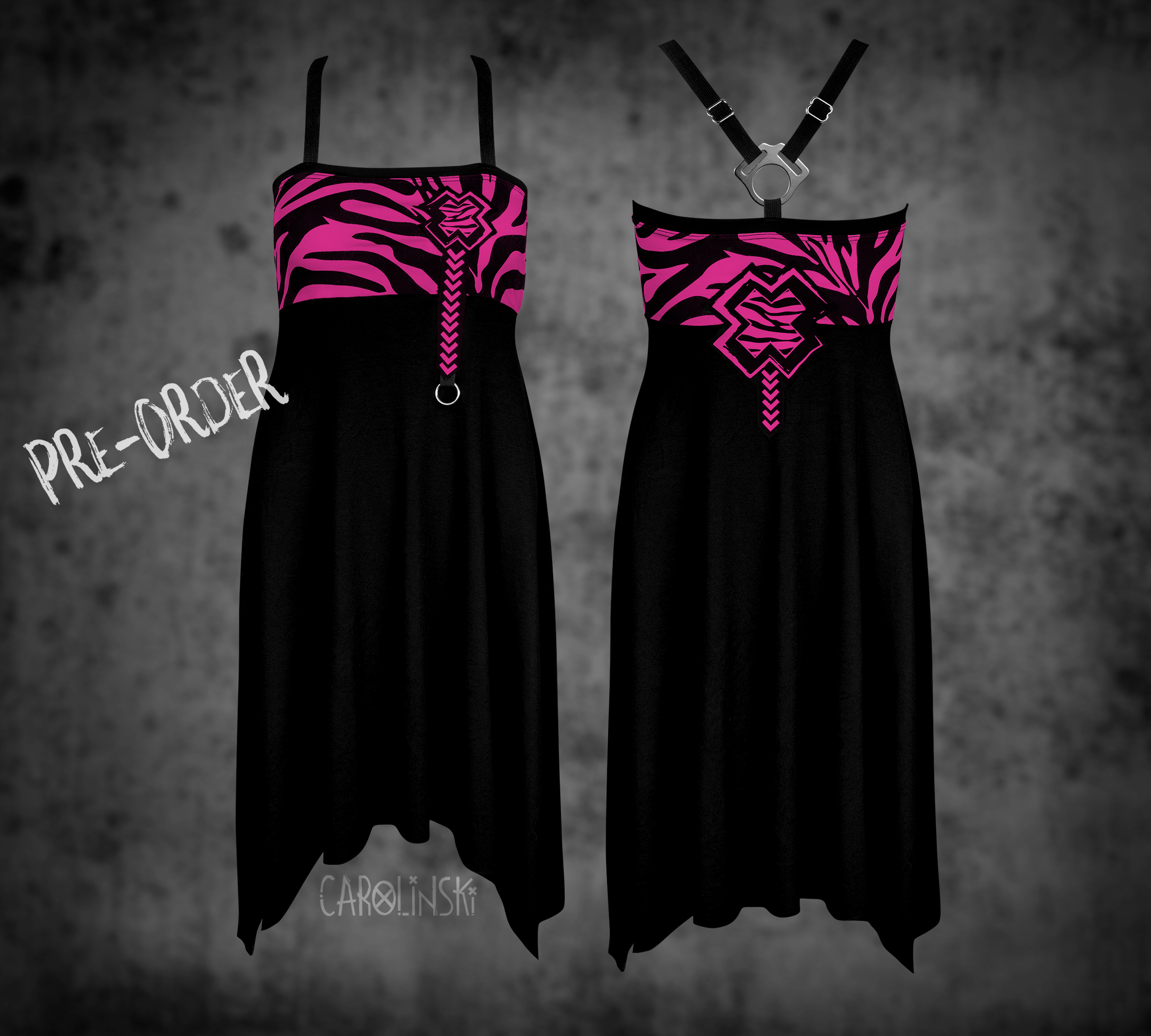Crossback Dress - Zebra