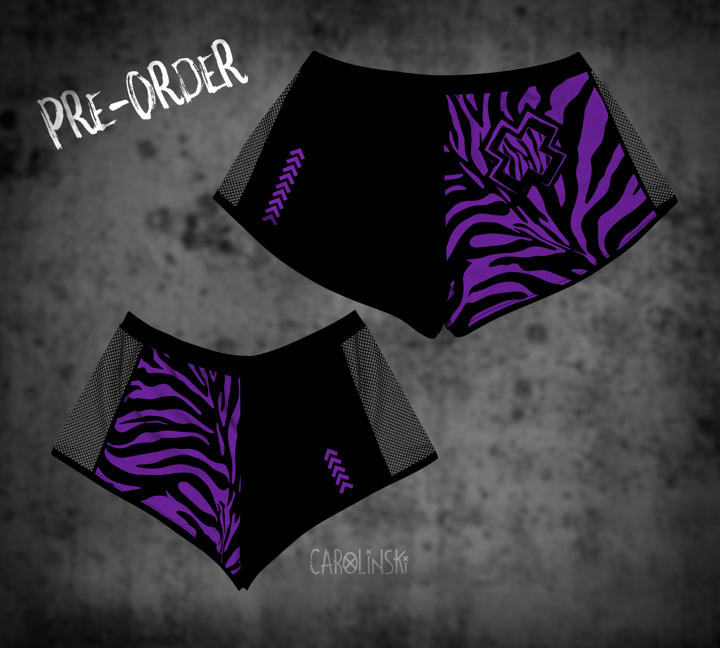 Split Shorts - Zebra