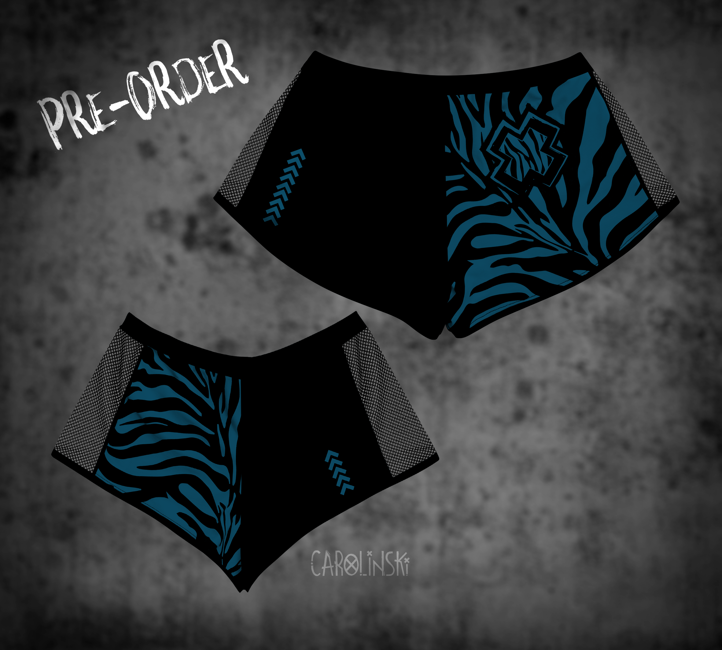 Split Shorts - Zebra