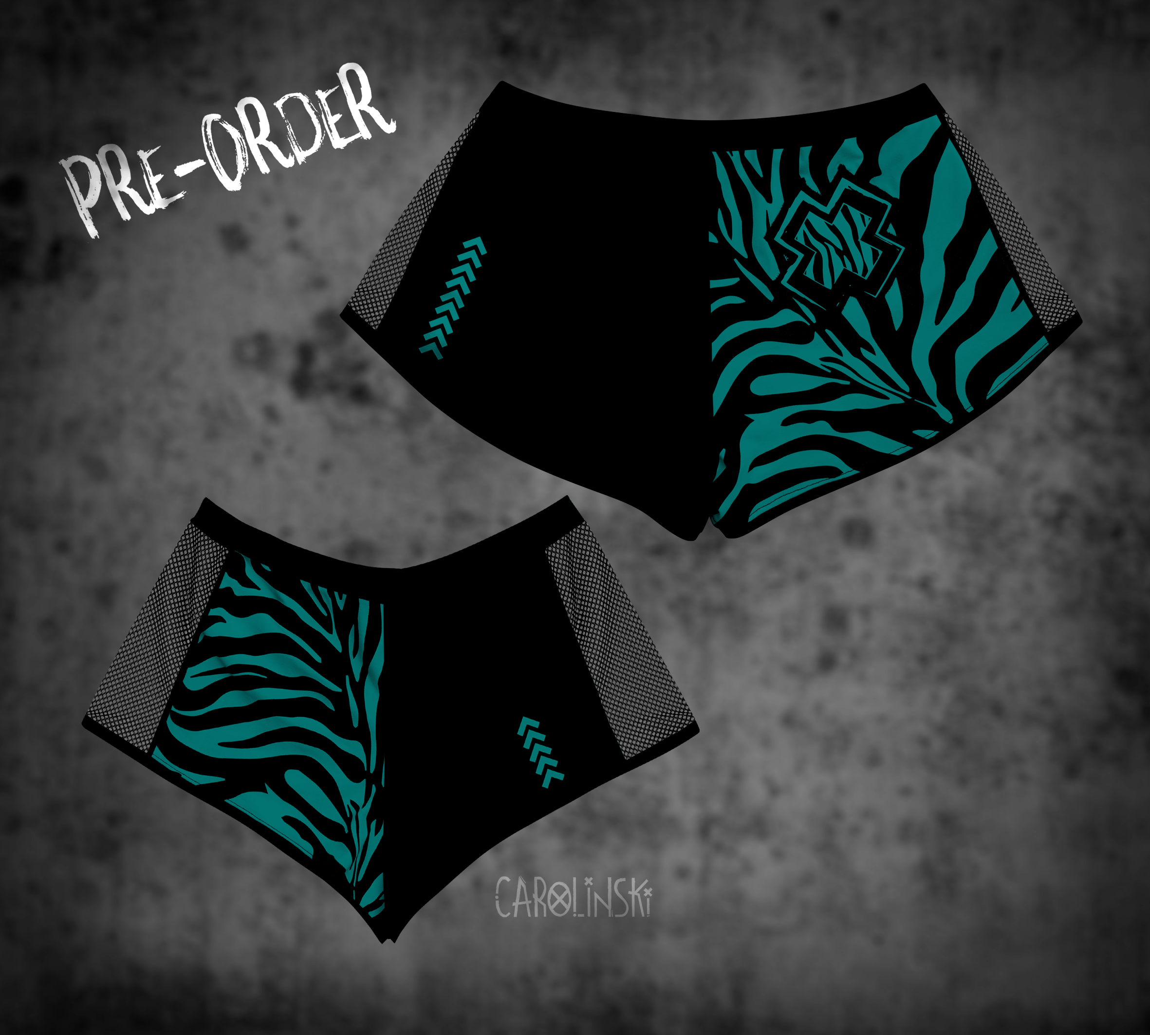 Split Shorts - Zebra