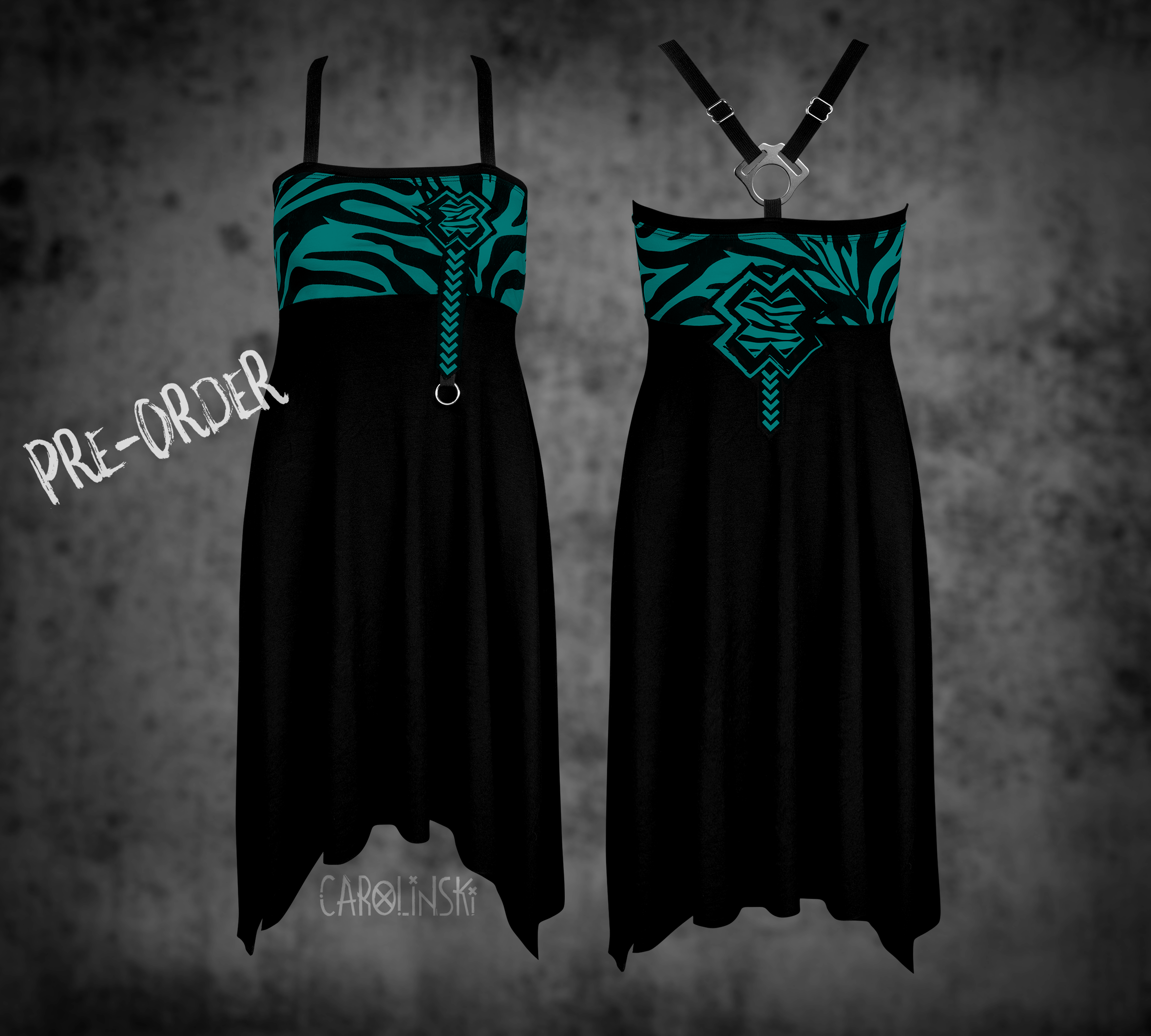 Crossback Dress - Zebra
