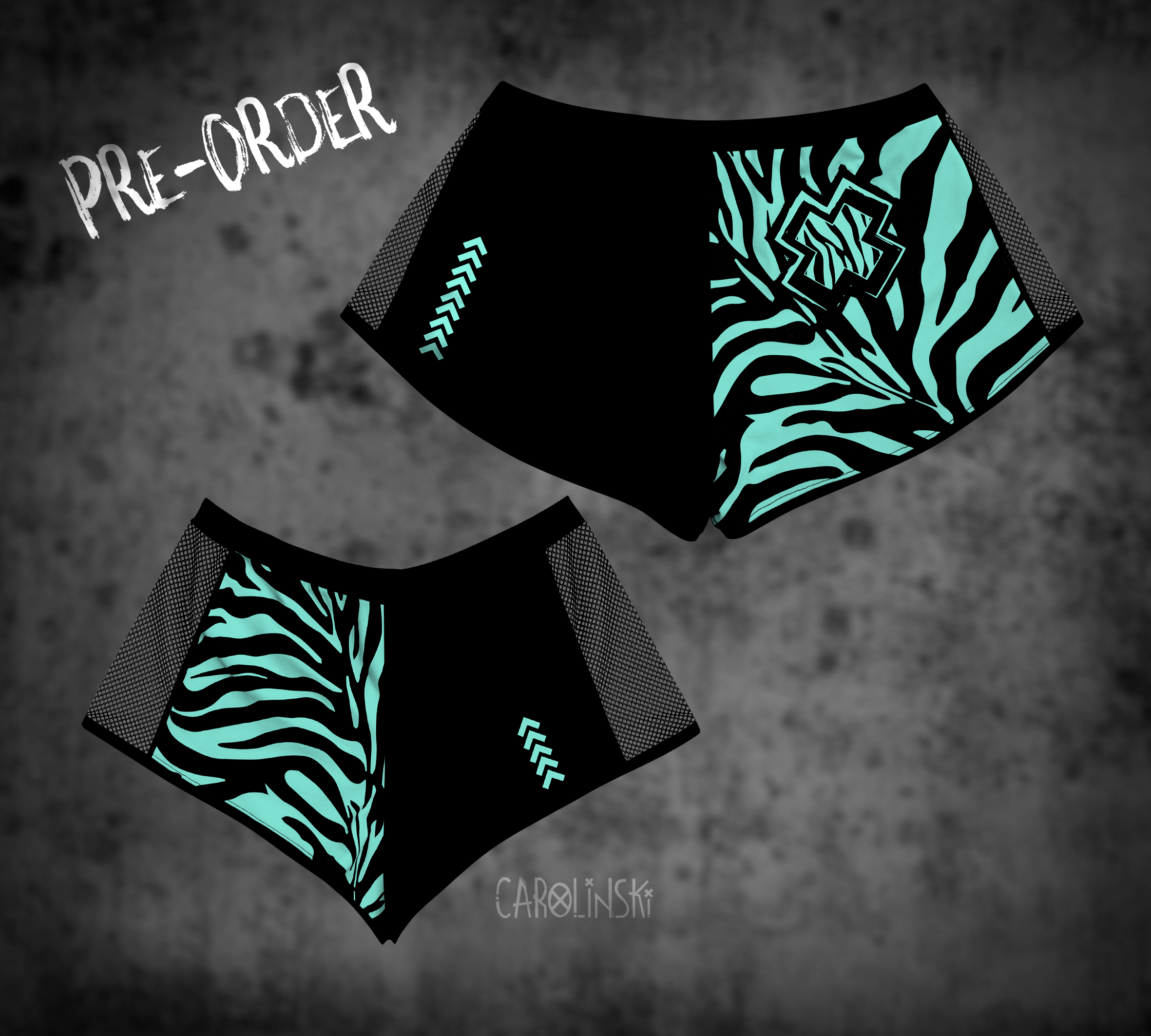 Split Shorts - Zebra
