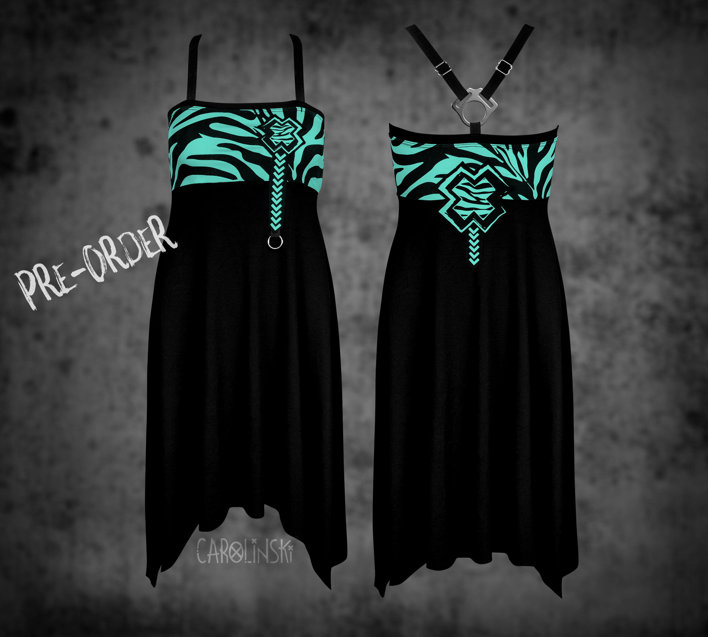 Crossback Dress - Zebra