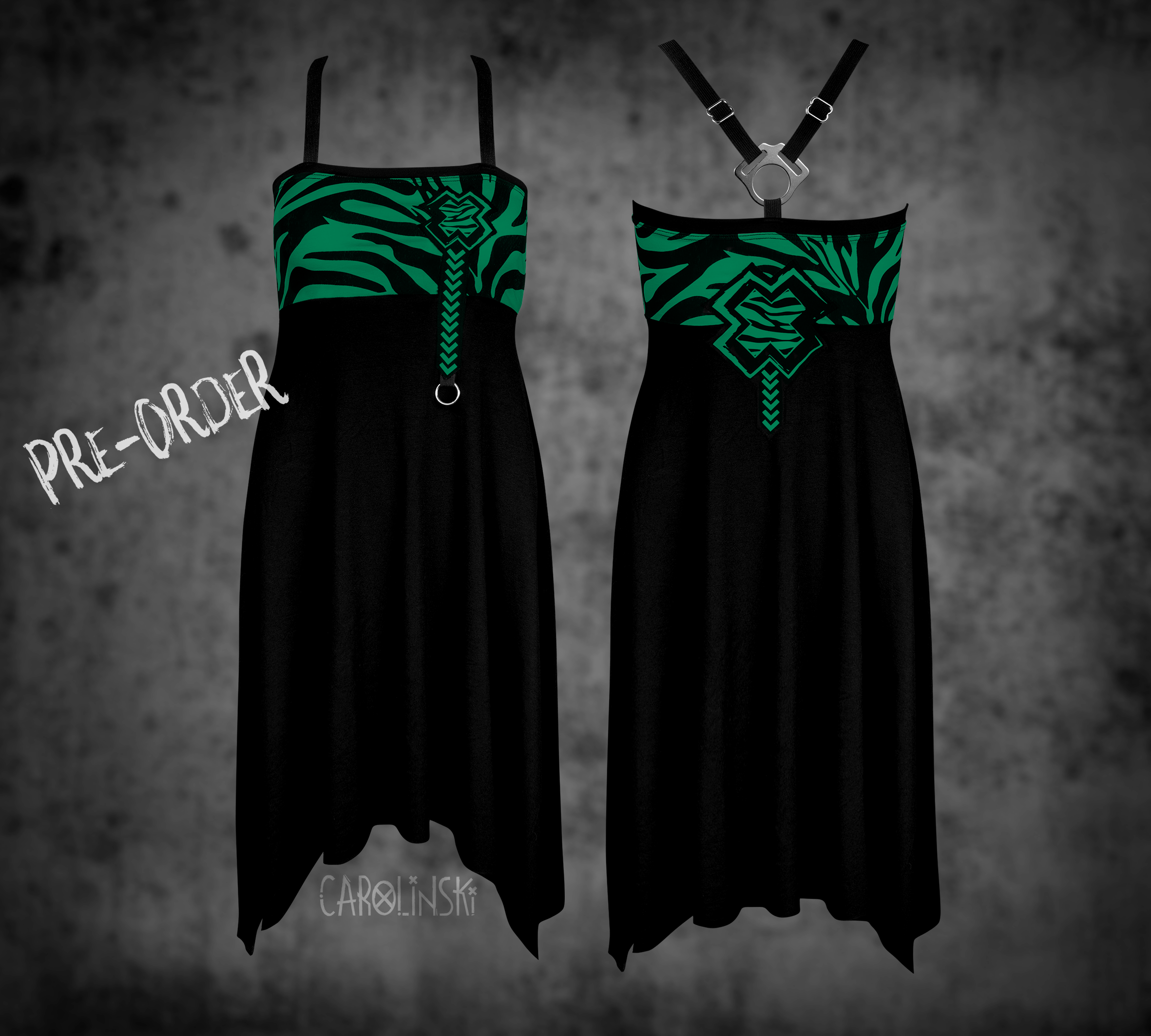 Crossback Dress - Zebra
