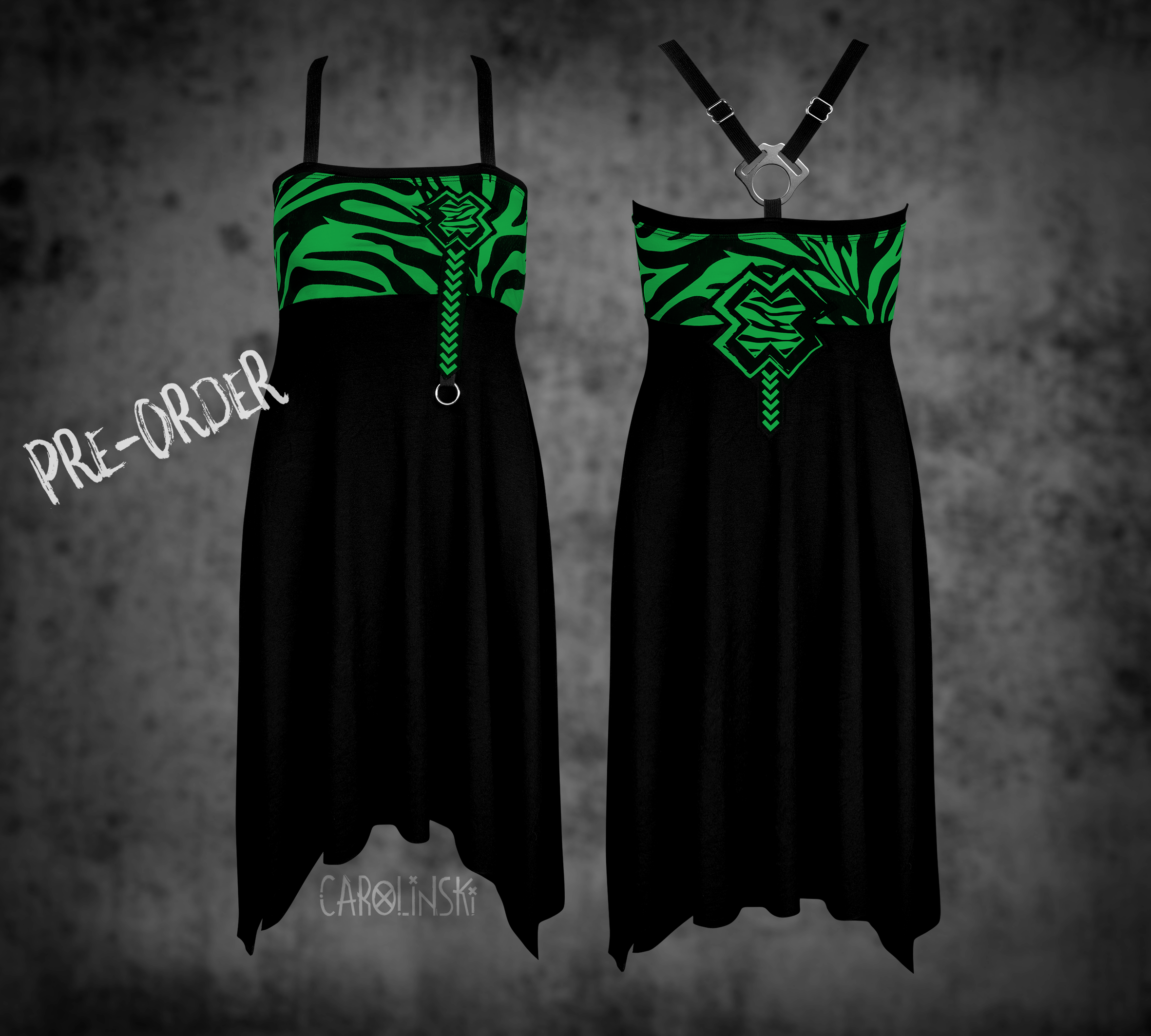 Crossback Dress - Zebra