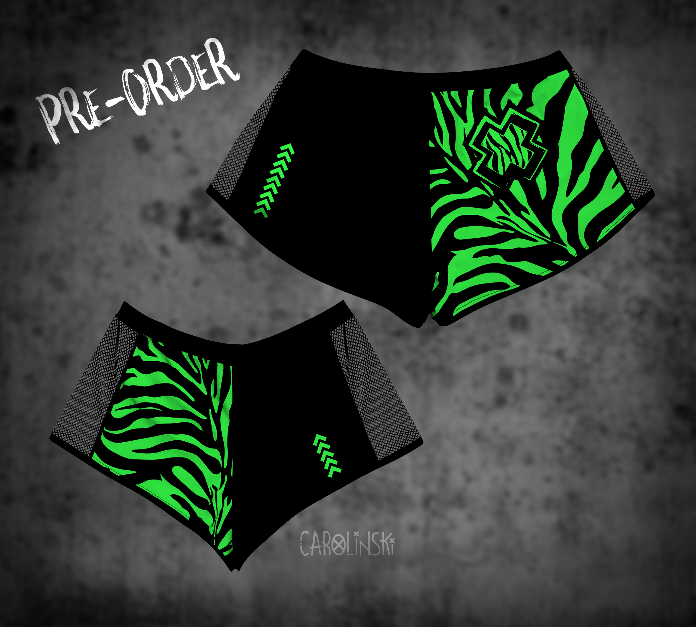 Split Shorts - Zebra