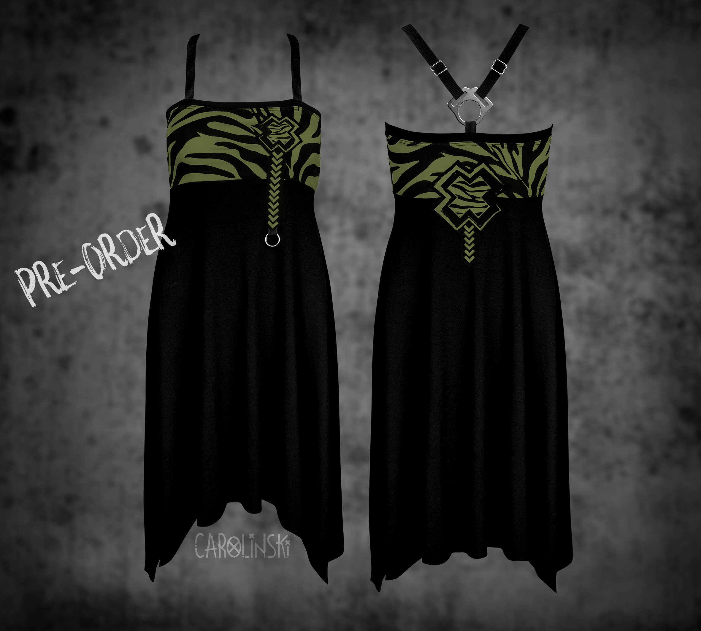 Crossback Dress - Zebra