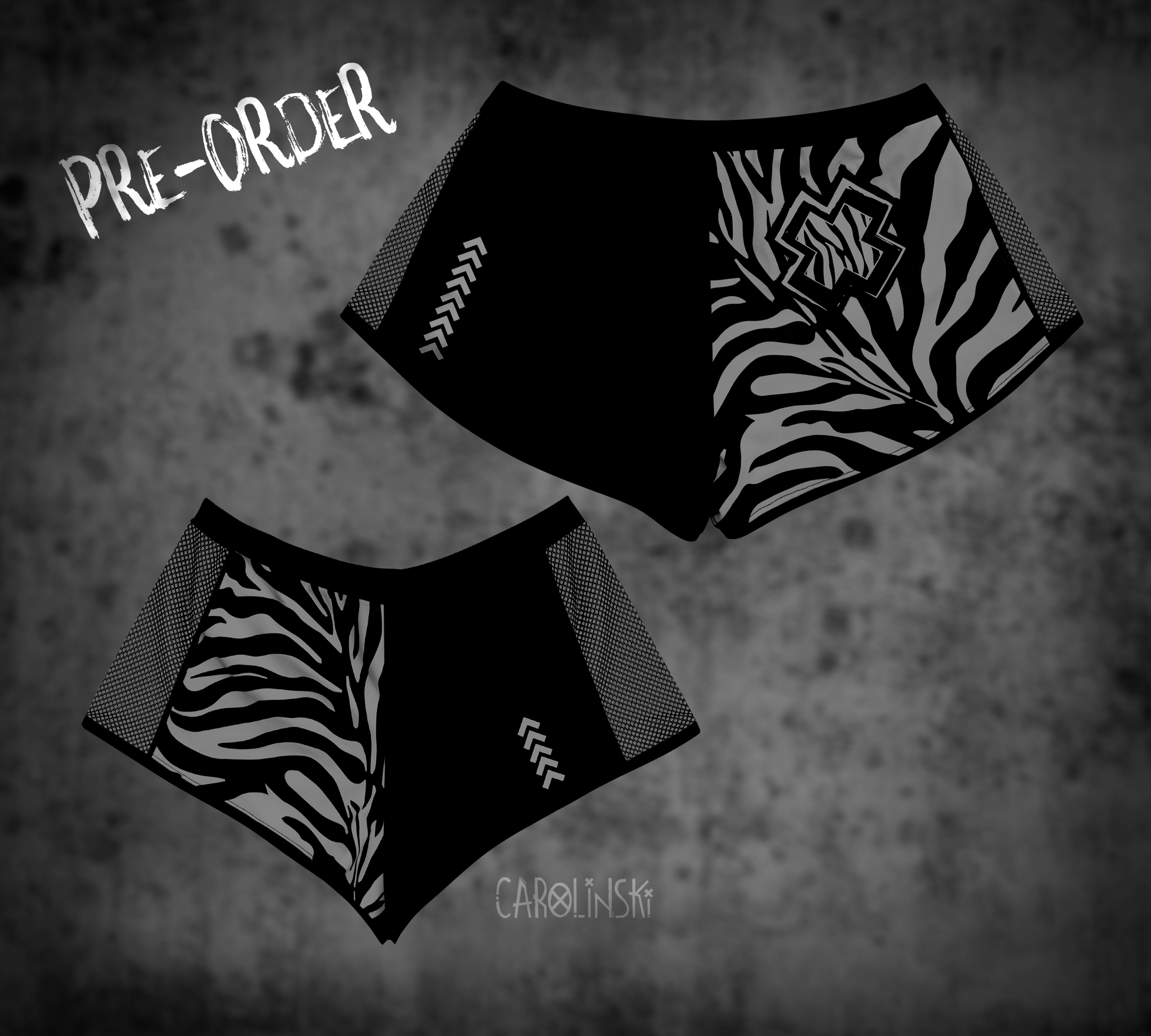Split Shorts - Zebra
