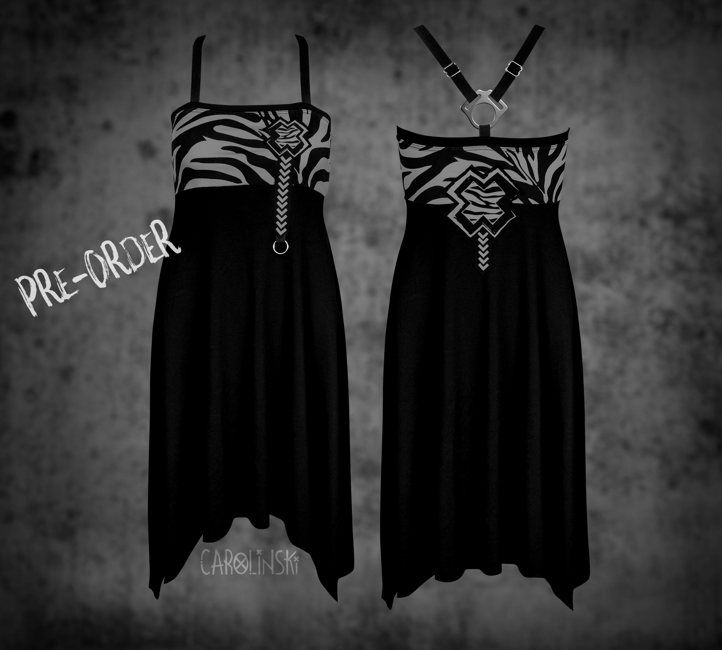 Crossback Dress - Zebra