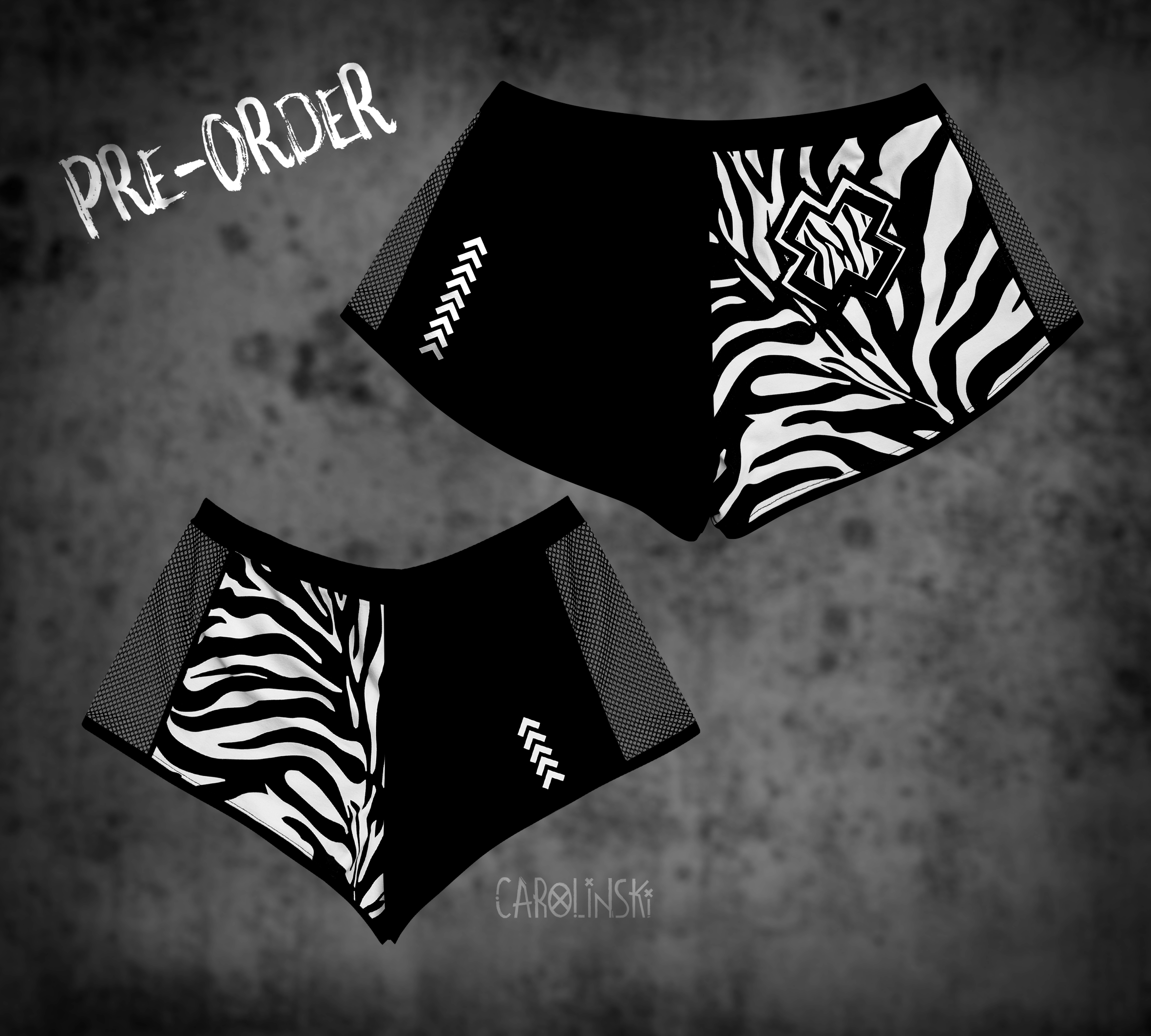 Split Shorts - Zebra