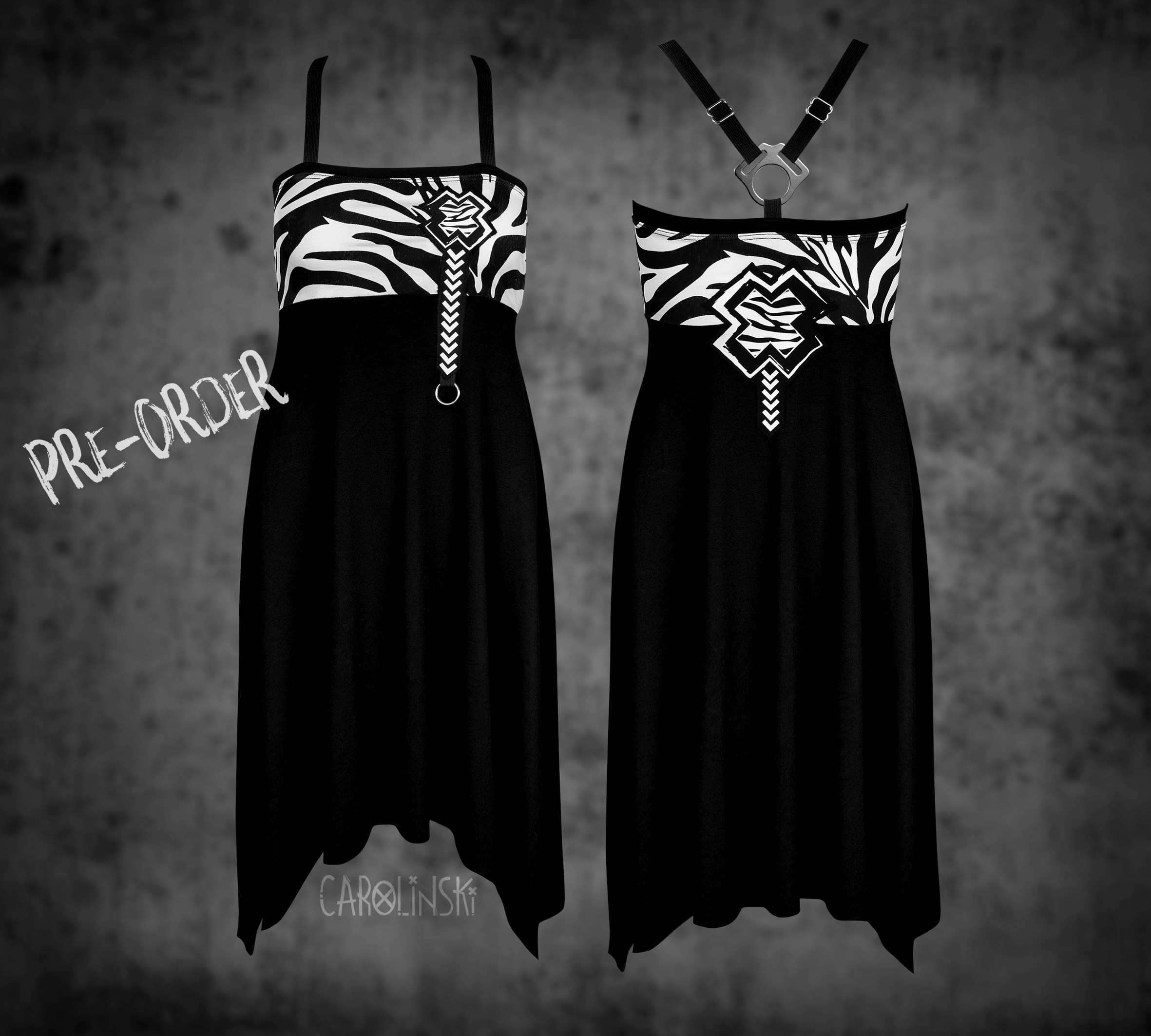 Crossback Dress - Zebra