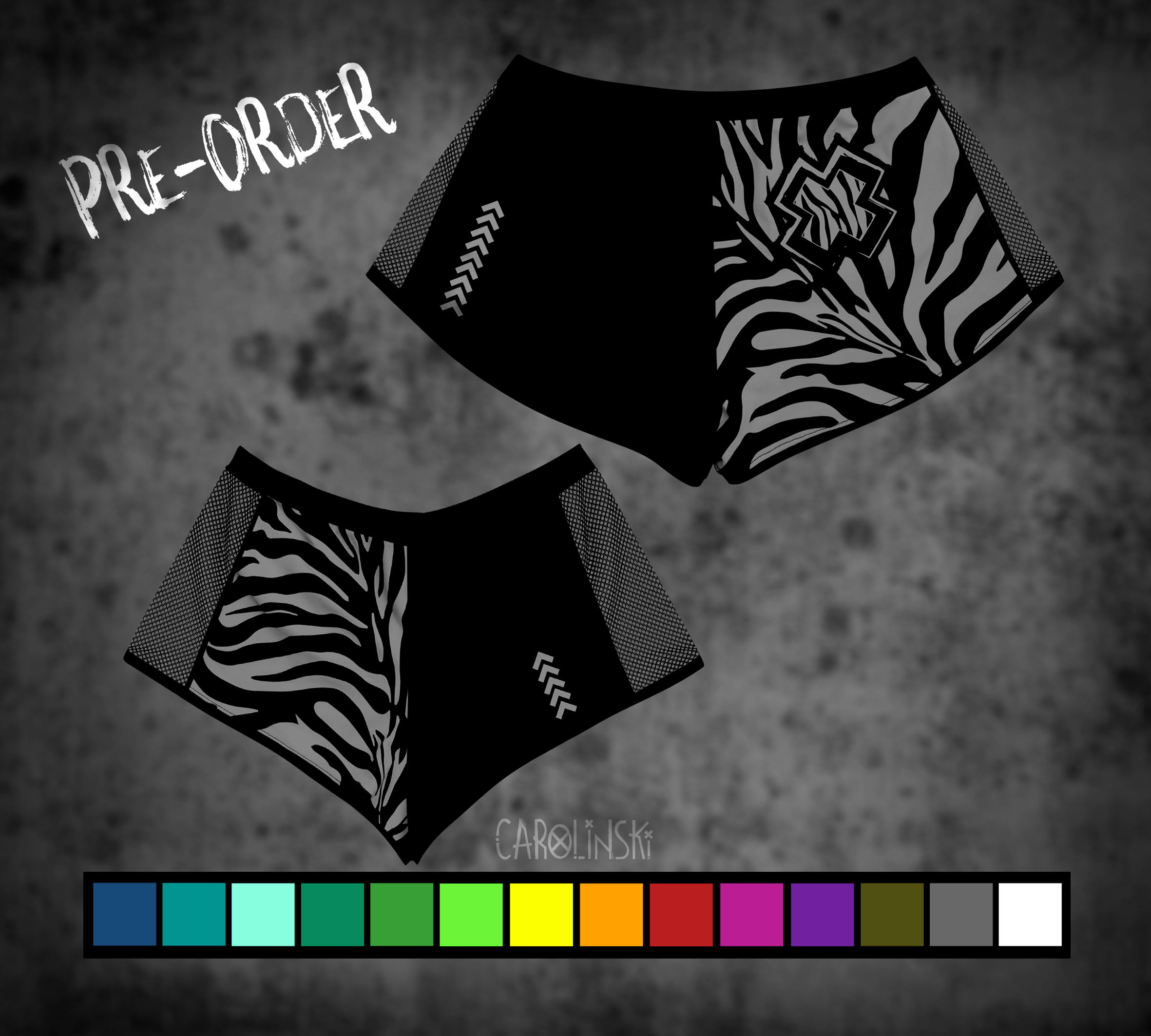 Split Shorts - Zebra
